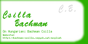 csilla bachman business card